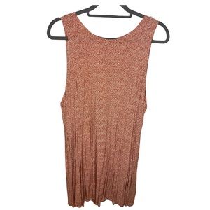 Old Navy Coral and White Geometric Patterned Dress